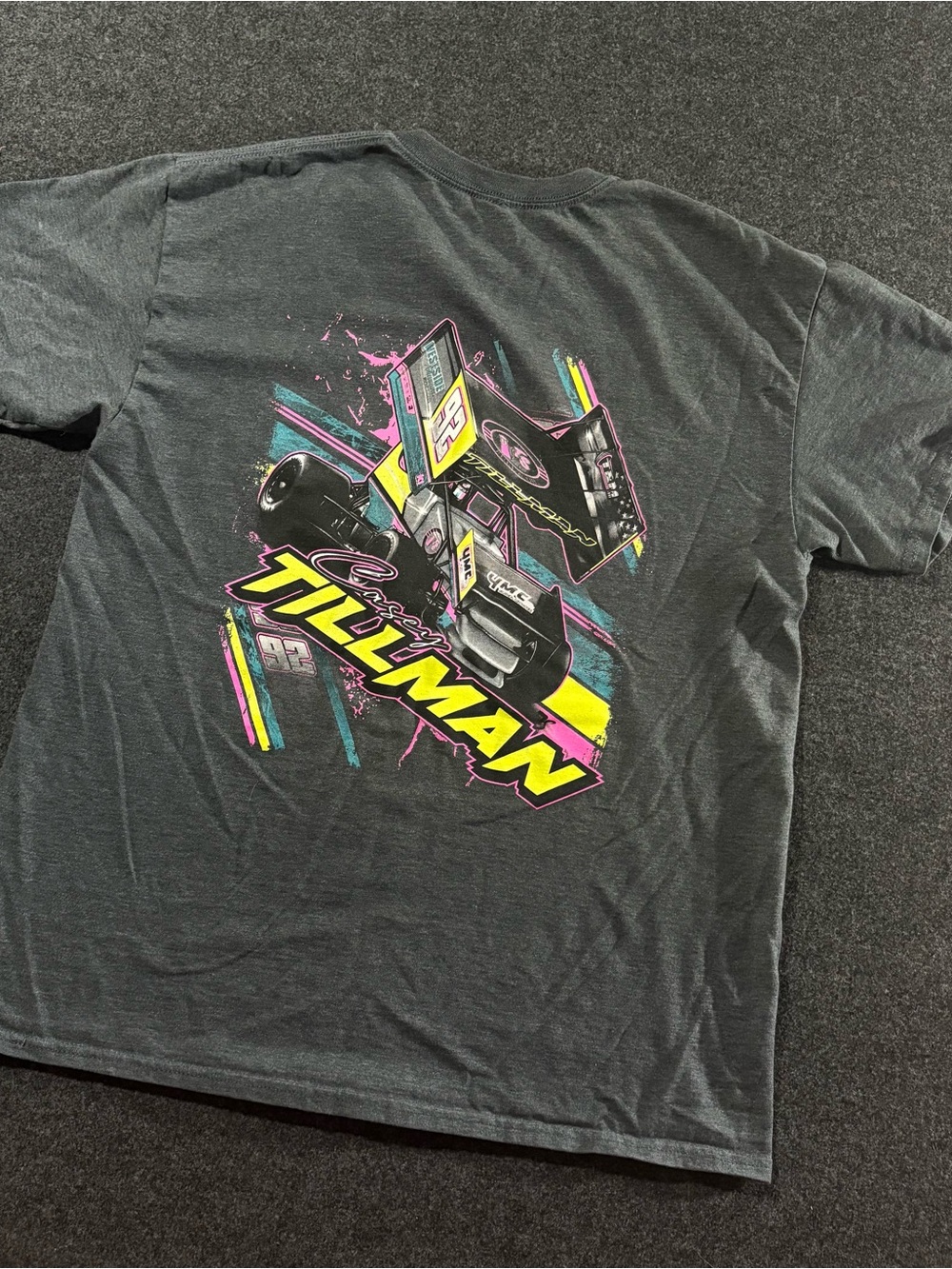 Vintage Y2K Men’s M Tillman Drag Racing Graphic Tee Drifting Racing Tee